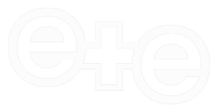 Logo Rede de Postos E+E - cliente atendido pela Agência Be+